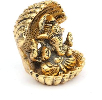 KridayKraft Gold Plated Ganesha ji in sheep for Pooja Room