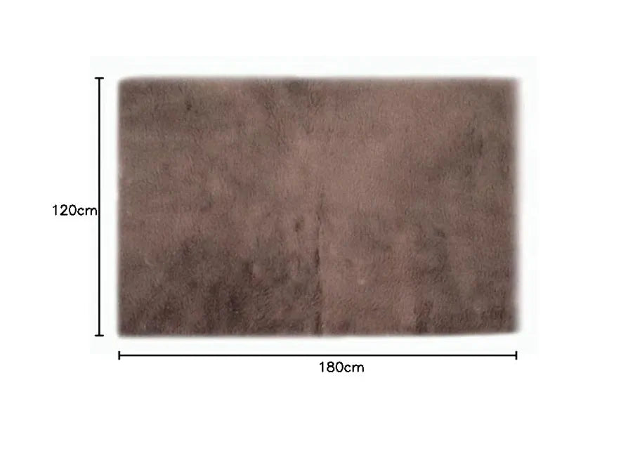 Luxe Home International Ruffle Floor Rug 4 X 6 Ft Colour Taupe