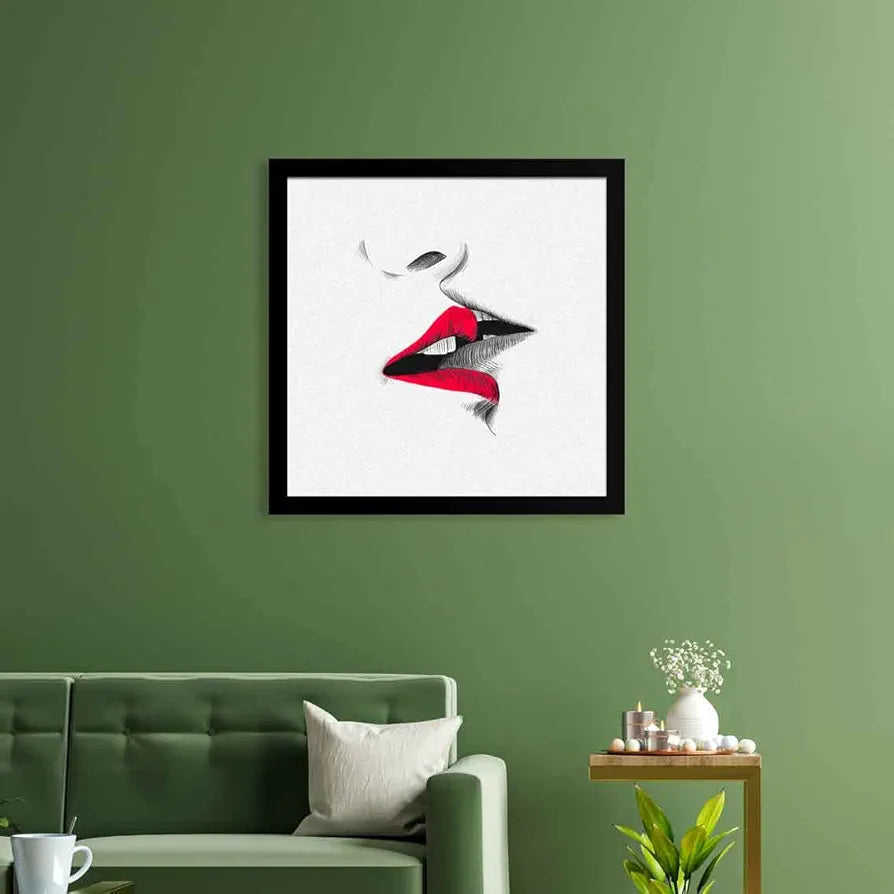 ArtX Kiss Romantic Love Abstract Painting Big Canvas Valentine's Day