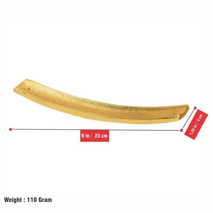 Pure Source India Aluminum Incense Holder Gold