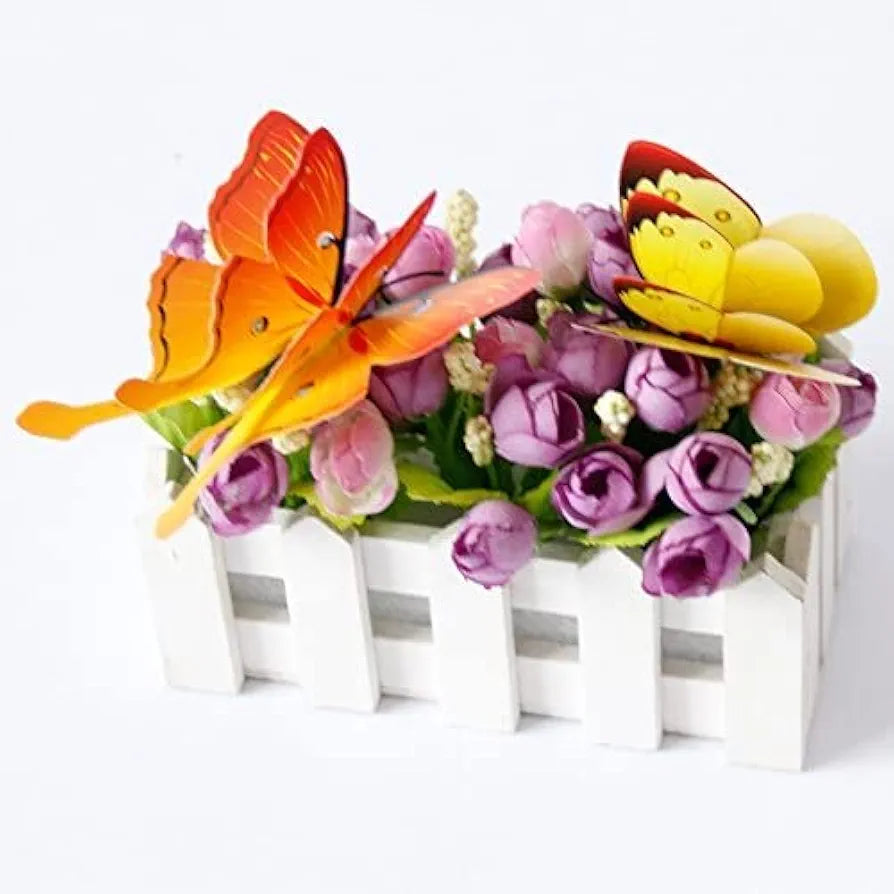 Jaamso Royals Yellow 3d Magnet Butterfly Stickers-self-adhesive