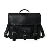 Craftshades – 11.15″ Single Pocket Handcrafted Messenger Goat Leather Bag – Black Color
