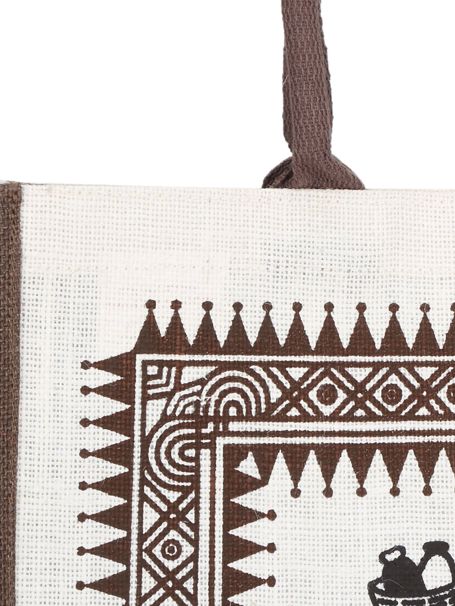 Jute Cottage Warli Print Bag