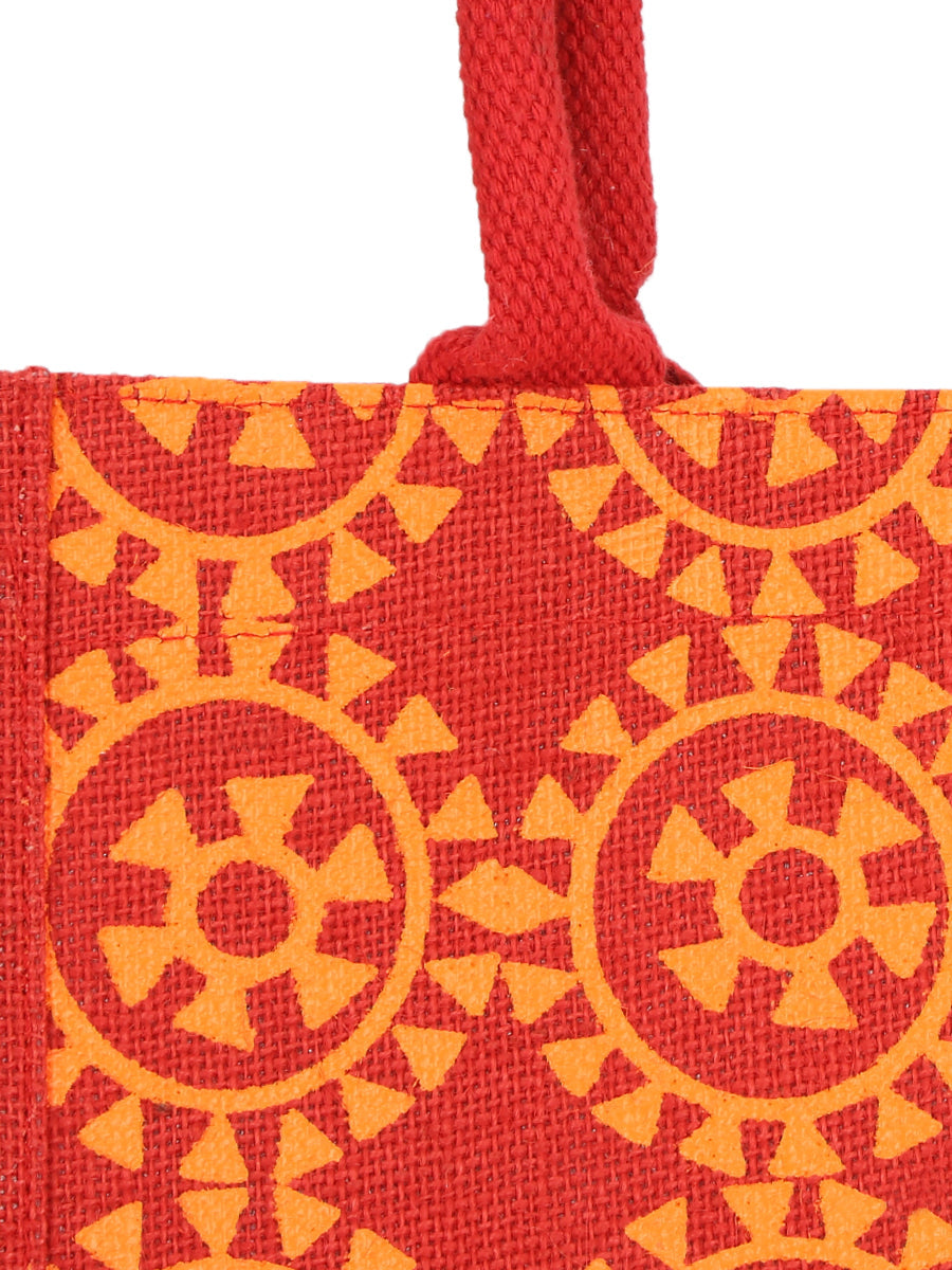 Jute Cottage Round Print All Over Lunch Bag