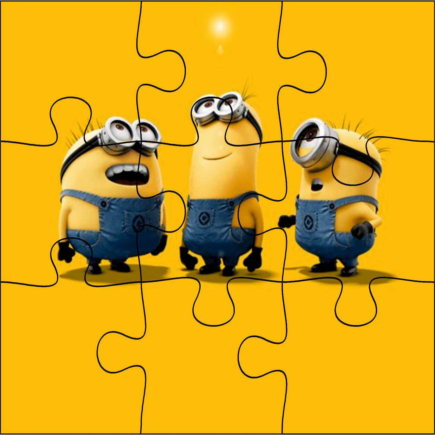 Wooden Jigsaw Puzzles - Minions and Friends Anime Cartoon Characters for Kids