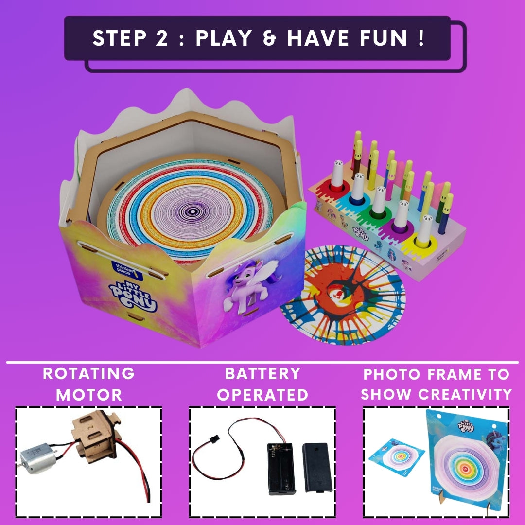 My Little Pony DIY Spin Art Machine - Learn about Colors