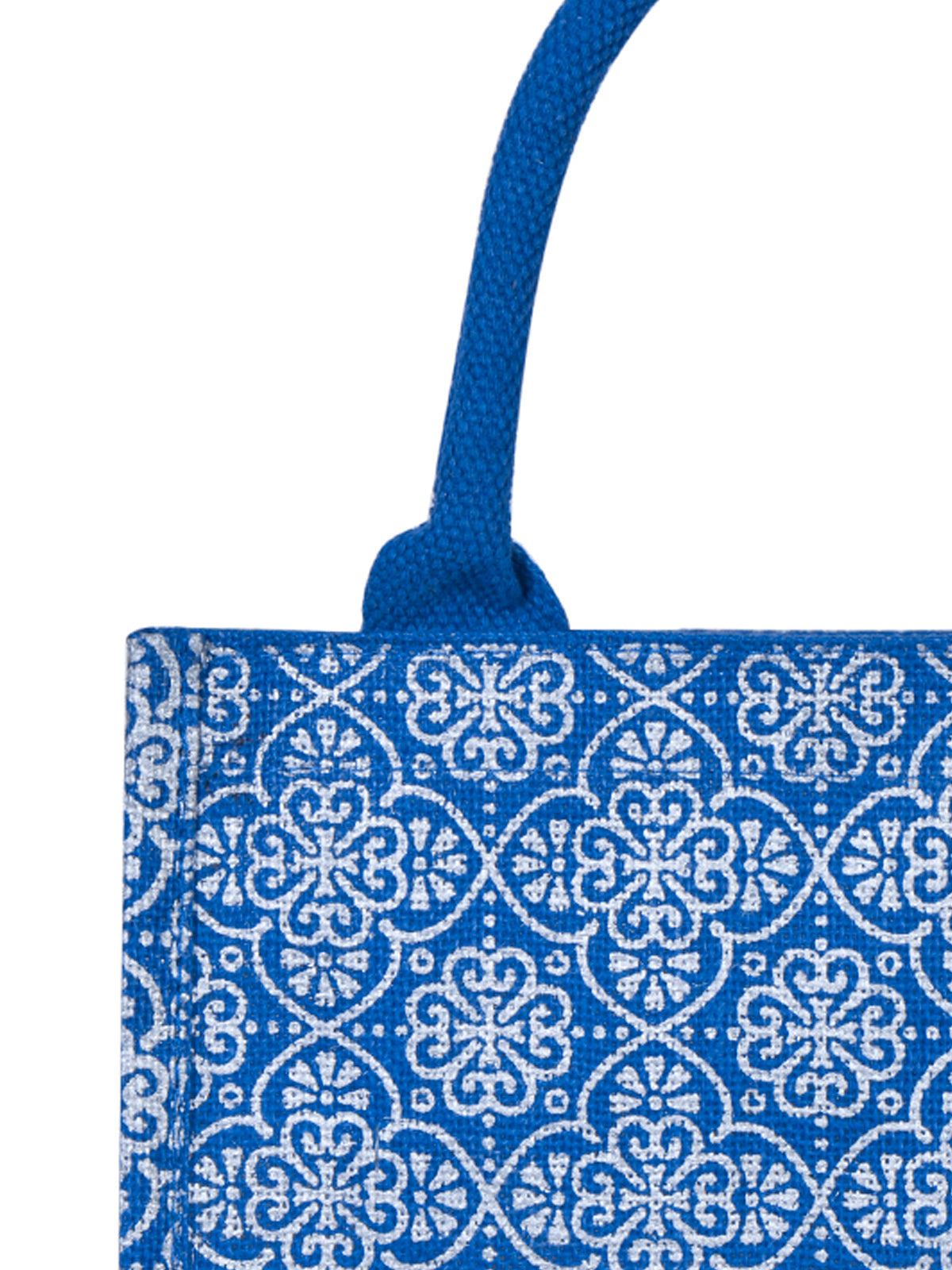 Jute Cottage Mughal Print Zipper Lunch Bag 100% Genuine Jute