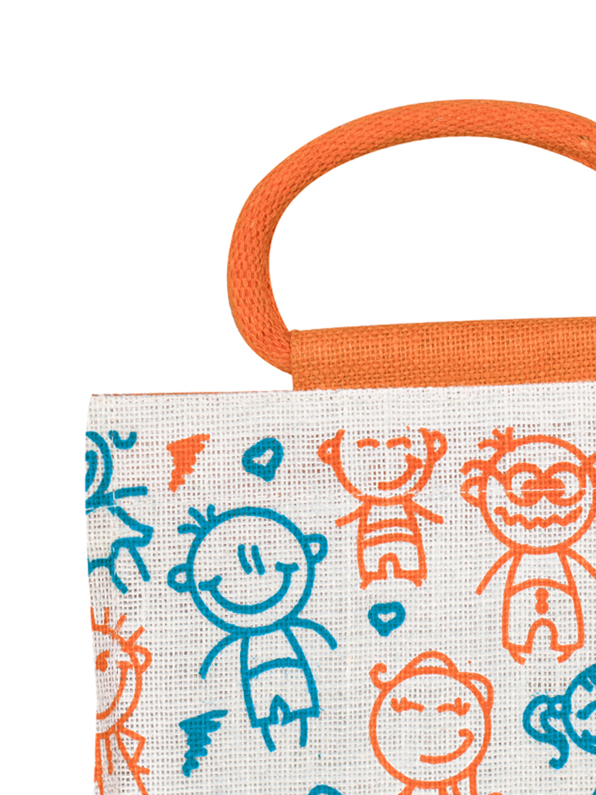 Jute Cottage Children Print Lunch Zipper 100% Genuine Jute