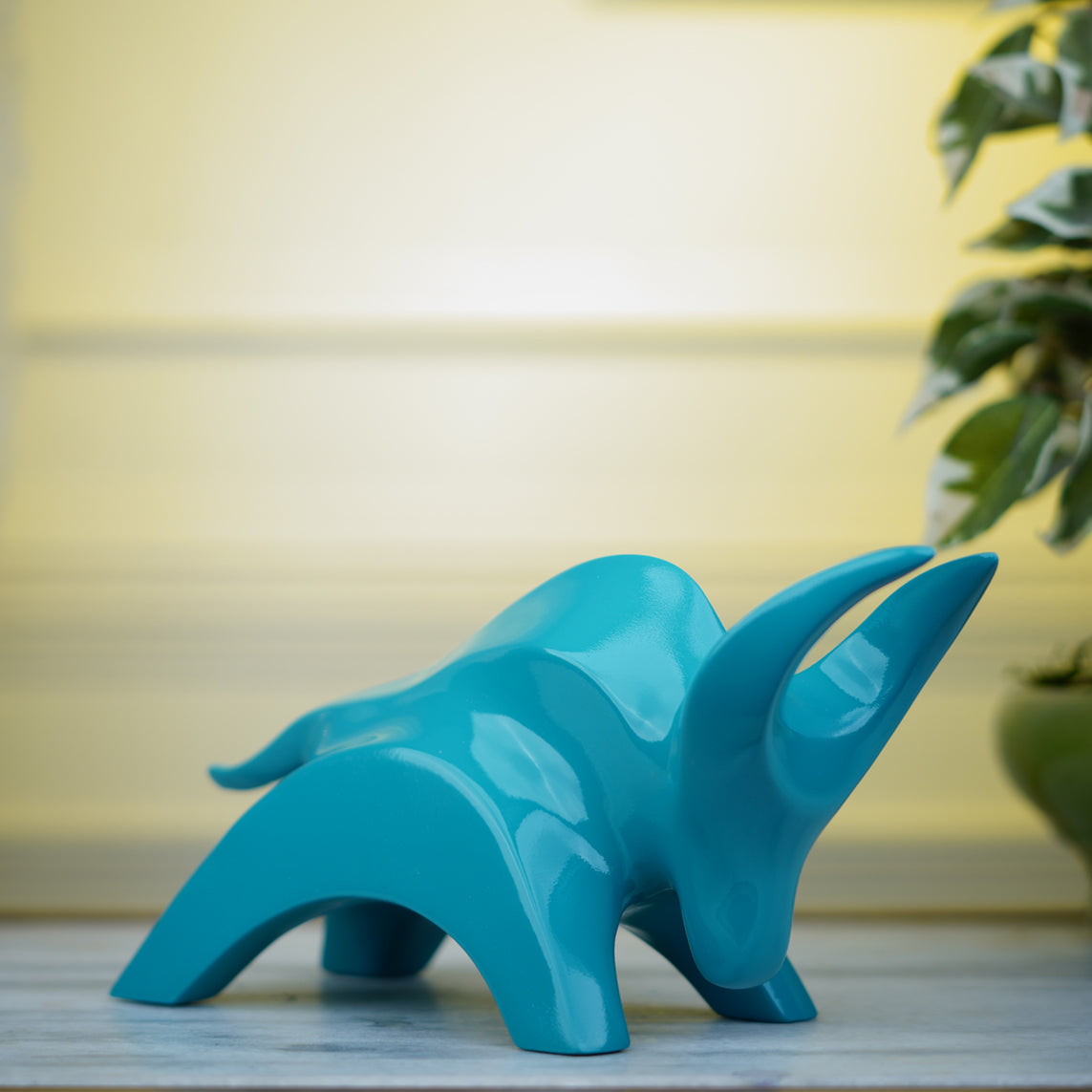 Artarium Stylized Charging Bull Figurine Idol