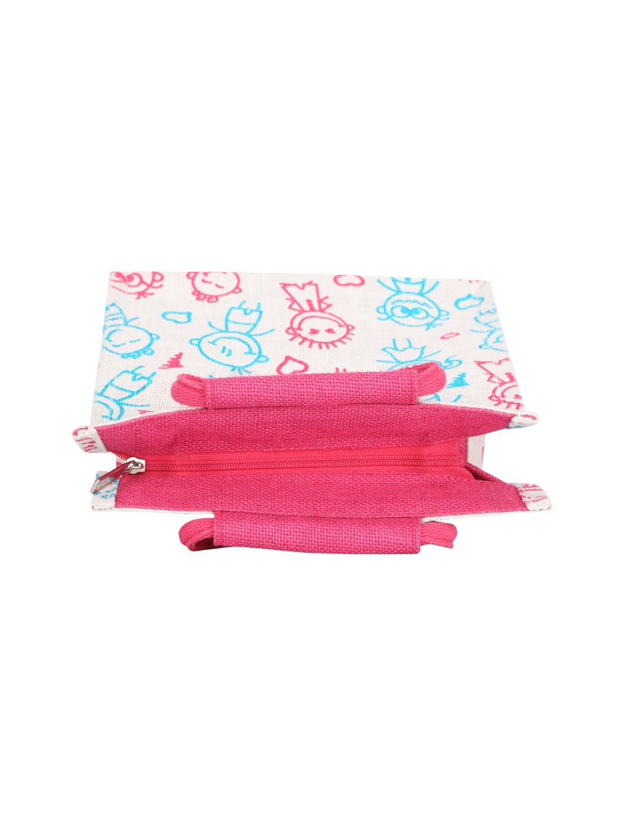Jute Cottage Children Print Zipper Lunch