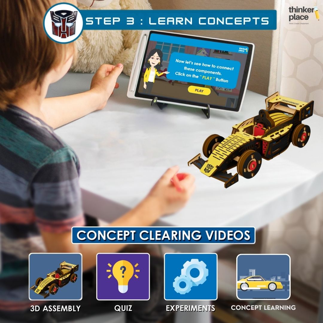 Transformers Bumblebee DIY  Race Car- Learn about Velocity