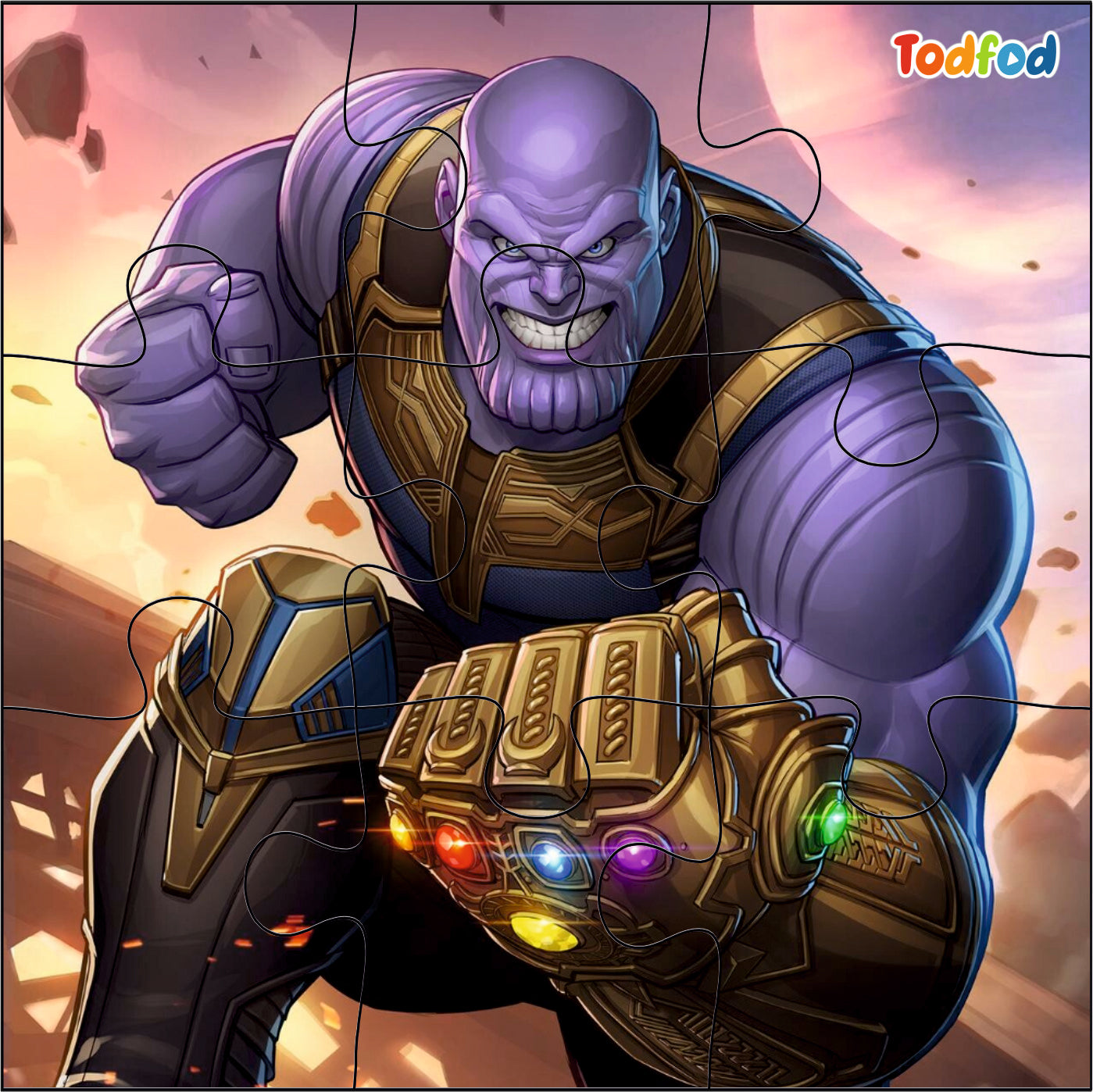 Wooden Jigsaw Puzzles - Marvel Avengers Anime Cartoon Characters for Kids (54 Pieces)