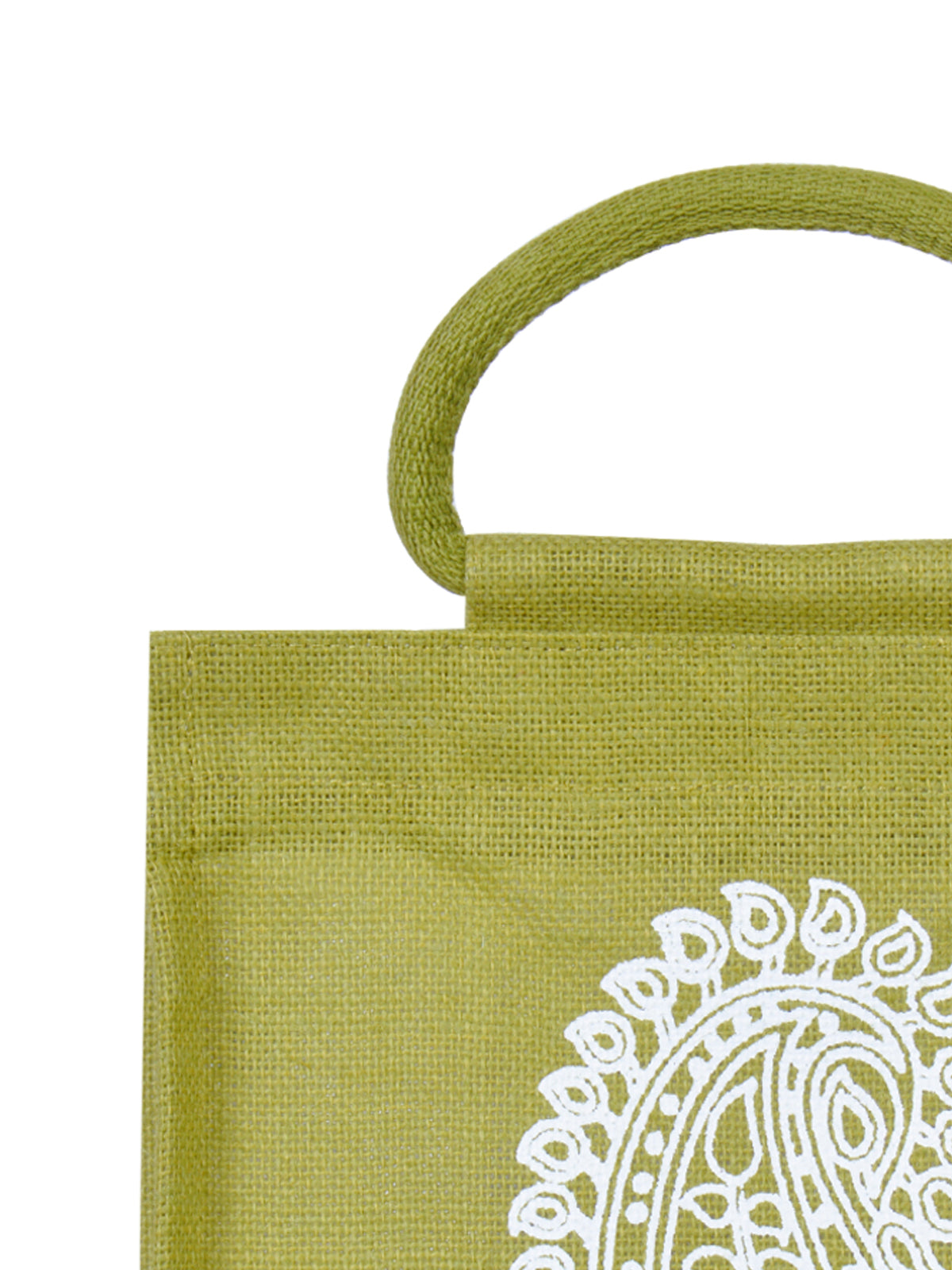 Jute Cottage Paisley Zipper Lunch Bag 100% Genuine Jute