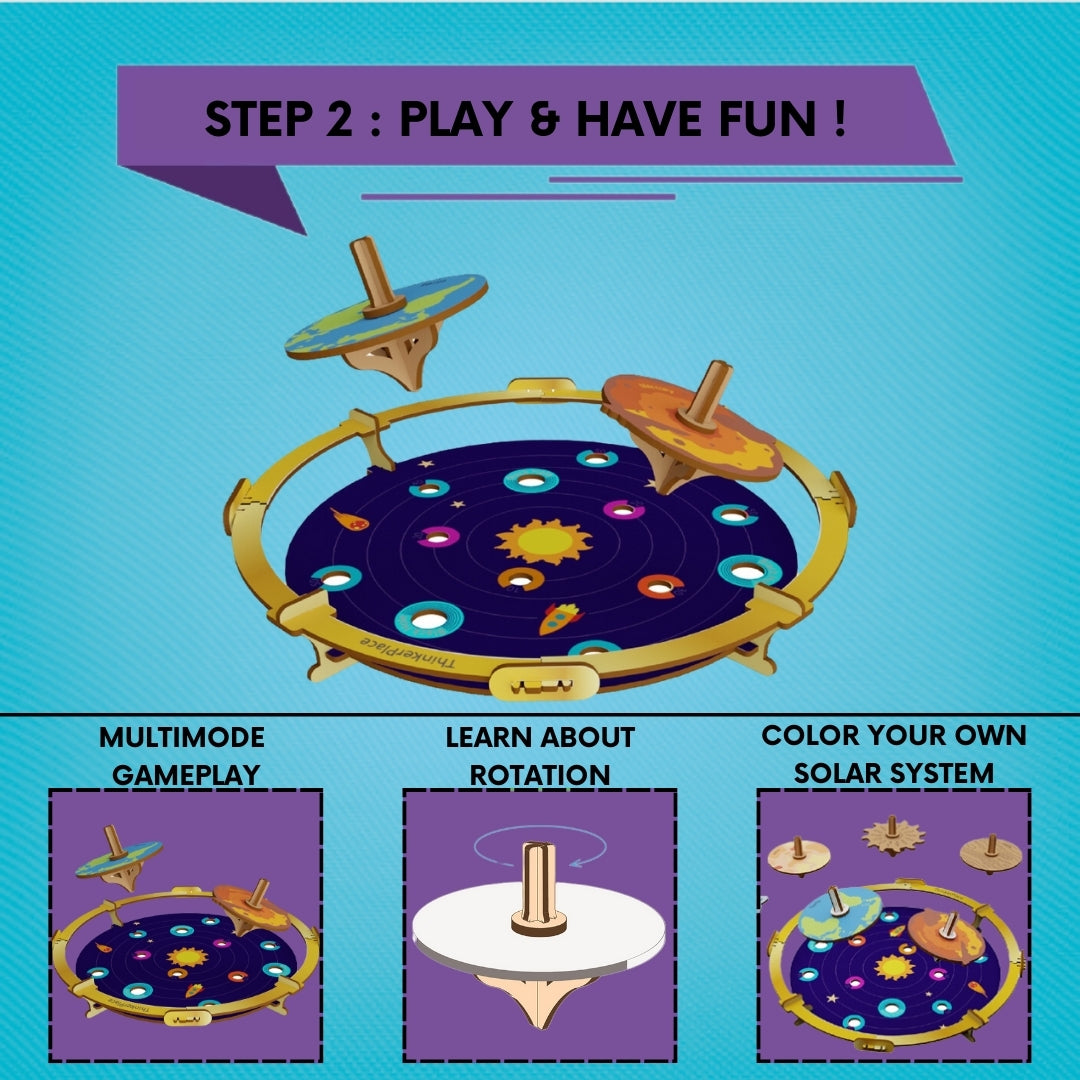 DIY Solar Spin Tops- Learn about Solar System