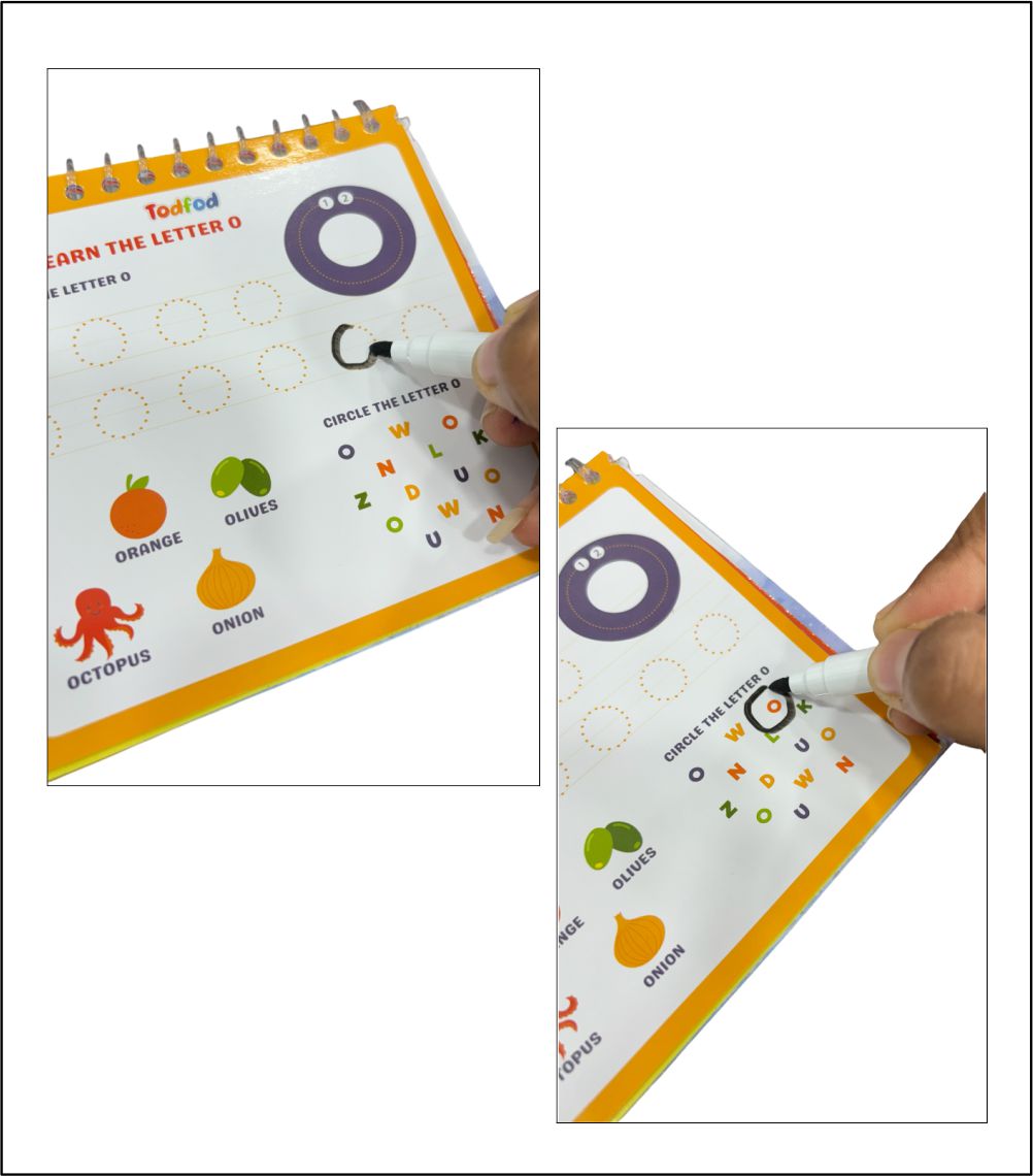 ABCD Spiral Writing Practice Book
