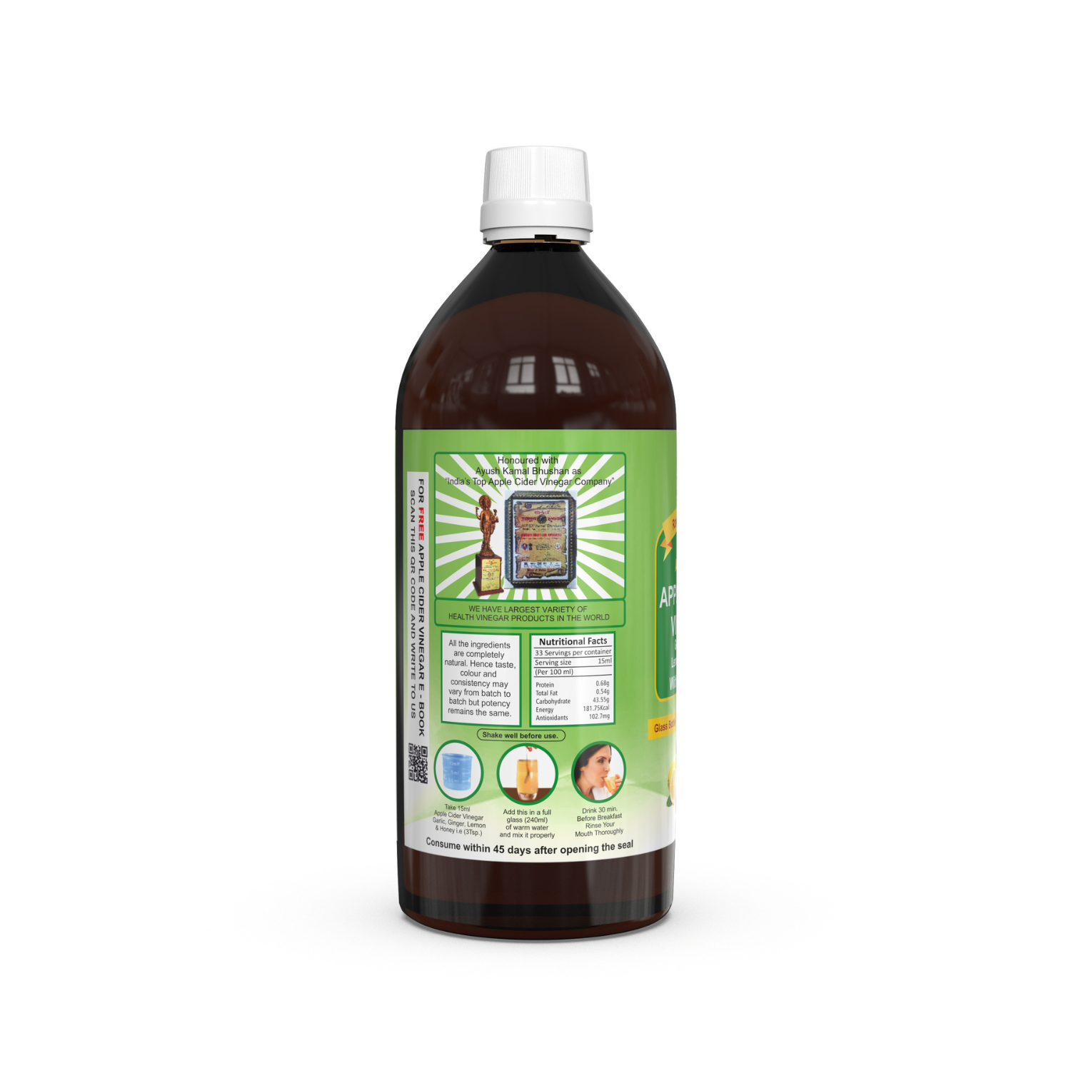 Dr.patkars Apple Cider Vinegar With Garlic Ginger Lemon & Honey