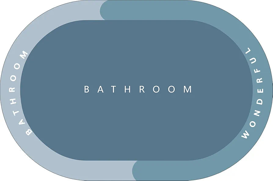 Status Contract Blue Bathroom Water Absorbing Mat Colour Blue