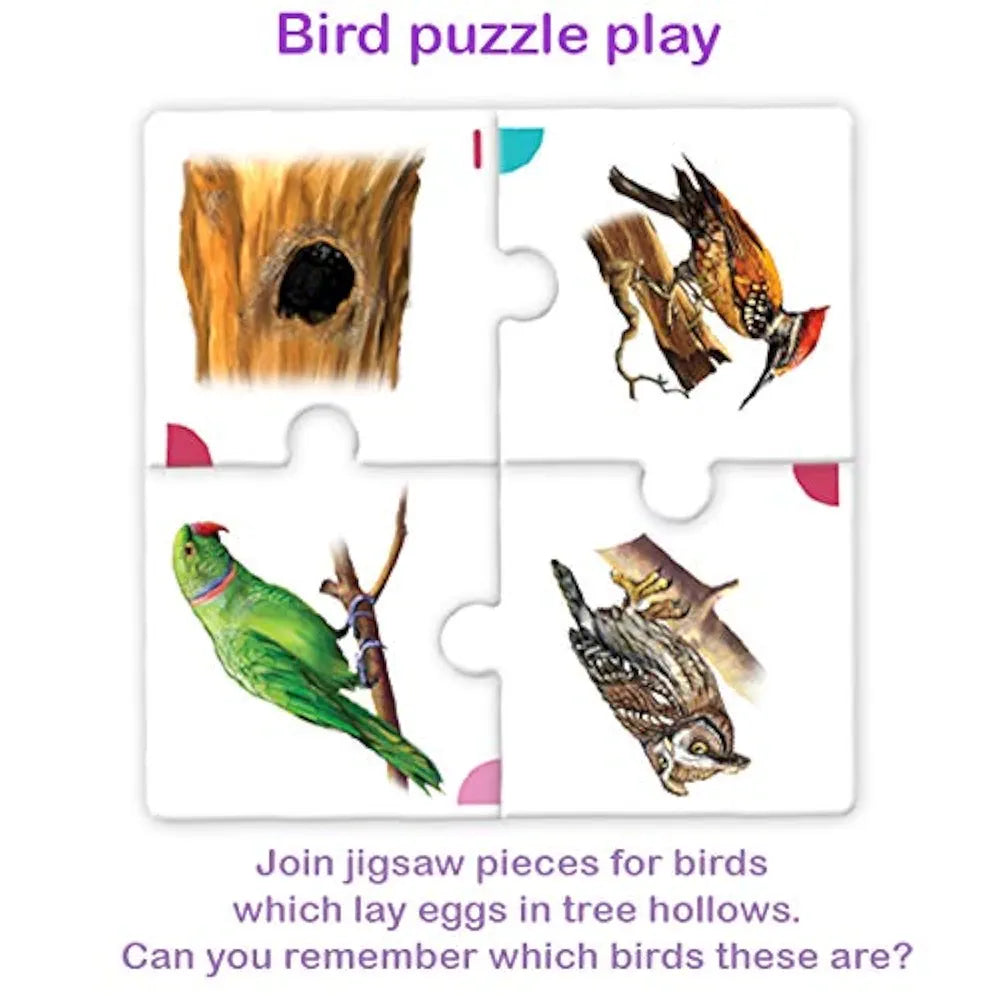 TOYKRAFTT Puzzles for Kids for Age 5-7, Educational Toys, Bird Puzzle, 4 Piece Puzzles for Kids Animal Puzzle - Birds Watch