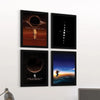 ArtX Paper Science Space Motivational Wall Frames Motivational Framed Posters A4 Set of 4