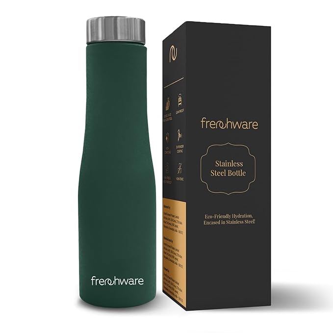 Frenchware Water Bottle 1 Litre, Stainless Steel, Premium SS 304, Teal | Easy-to-Clean