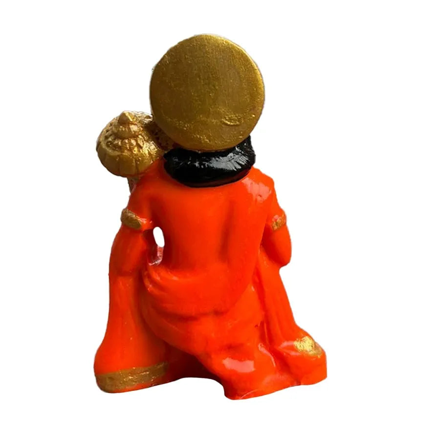 Unovate Orange Lord Hanuman Idol for Car Dashboard