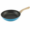 Salford by Ucook Forged Non-stick Frypan With Soft Touch Wooden Handle | Black Spatter Dusty Blue | 240mm | 1.85 Litre