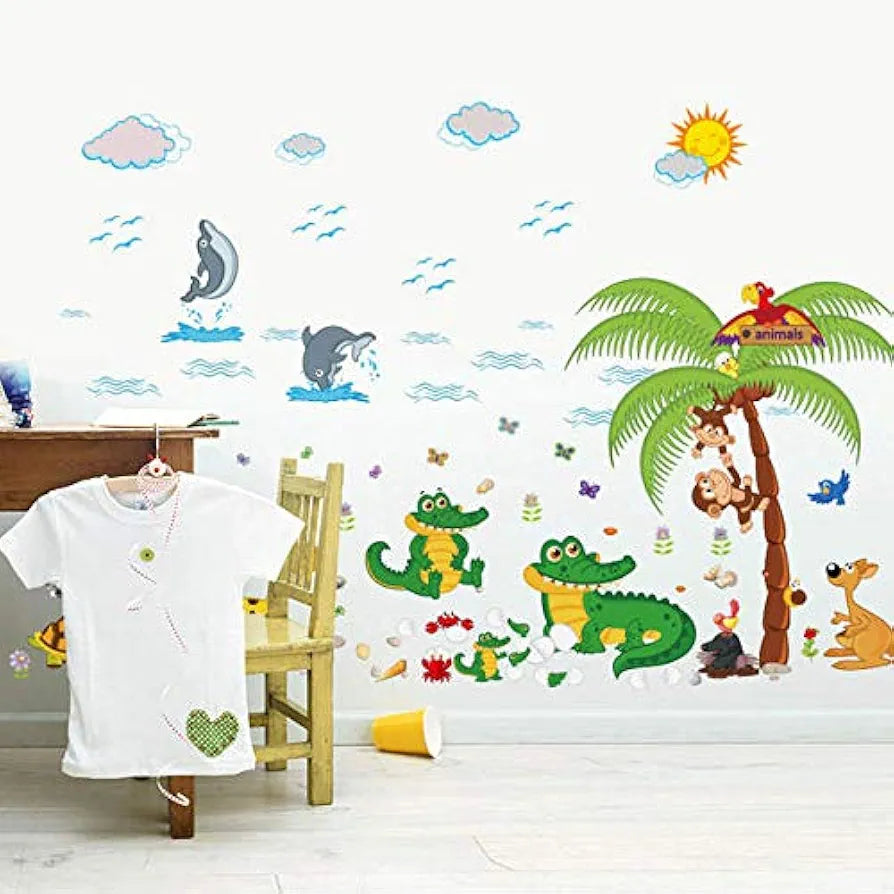 Jaamso Royals Wall Stickers for Kids Wall Stickers Kids Wall Stickers Dinding Animal Park