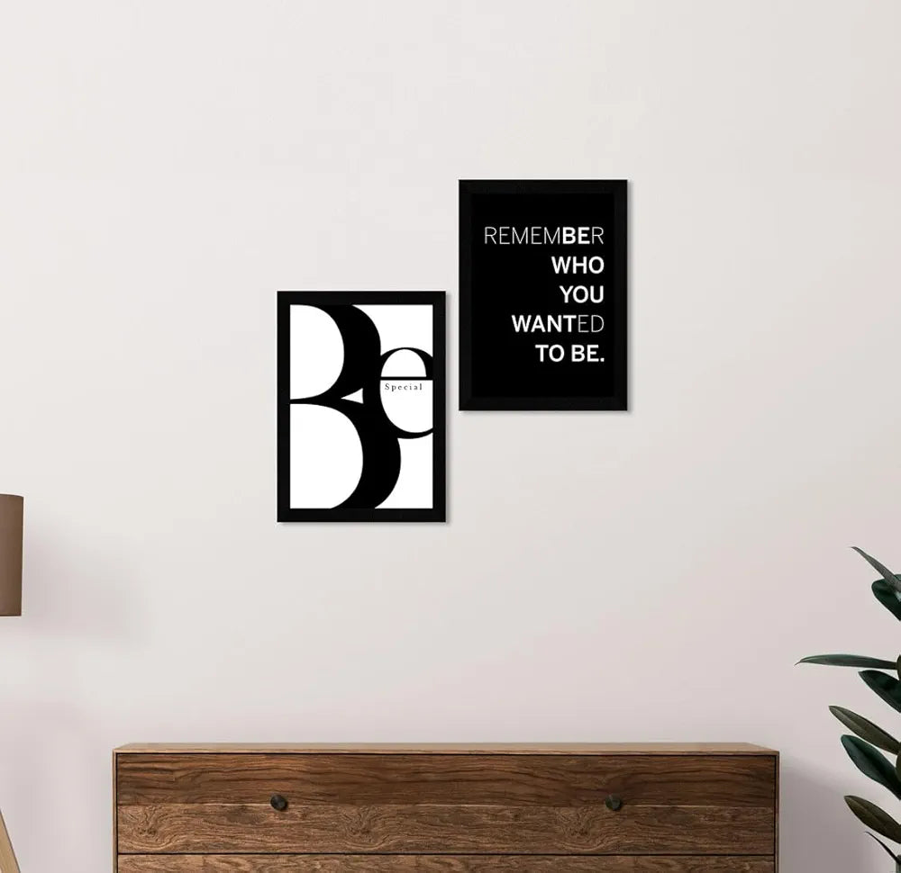 ArtX Paper Be Special Motivational Quotes Wall Frames A4 Set of 2