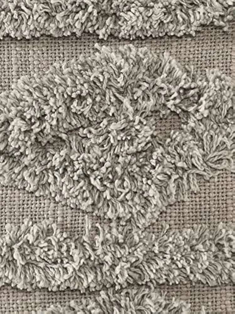 Sashaa World Tasselled And Tufted Cushion Cover Colour Grey