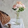 Artificial Multiflora Flower Roses Fake Sticks Bunch Decorative Without Vase Peach Fabric