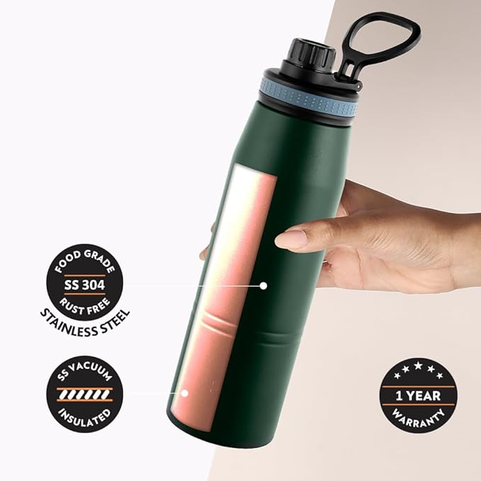 Borosil Hydra Gosports Stainless Steel 900 Ml Water Bottle