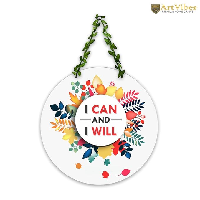 Artvibes I Can and I Will Wall Hanging for Home | Decorative Items for Home Wall