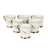 Femora Indian Ceramic Tea Cups | 200 Ml | Set of 6 | Multi-color | Not Microwave Safe