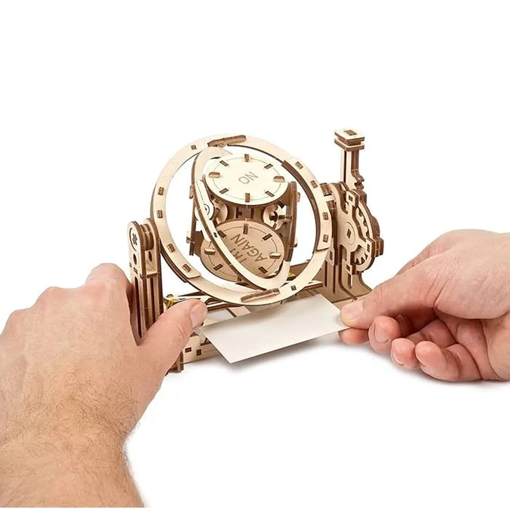 UGEARS STEM Random Generator Model Kit - Creative 3D Wooden Puzzles for Adults, Teens and Children - DIY Mechanical Science Kit for Self Assembly - Educational and Engineering 3D Puzzles with App