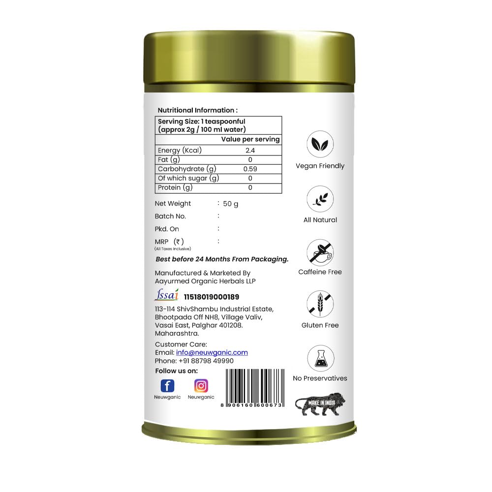 Neuwganic Tea - Rose Petal Green Tea - 50 Grams
