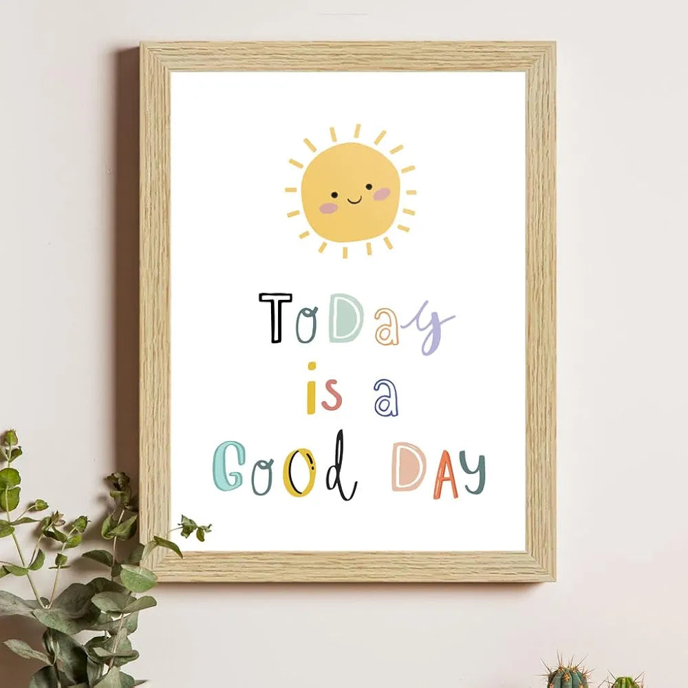 ArtX Paper Motivational-05 Quotes Wall Paintings for Kids Room Inspirational Multicolor Set of 6