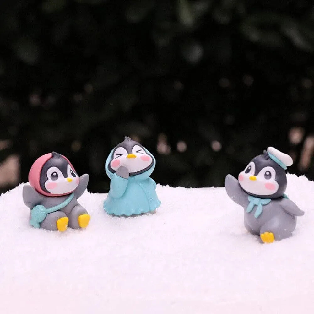 Satyam Kraft 1 Set  Cute Penguin Miniature Figurines Showpiece