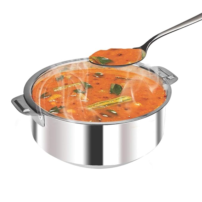 Borosil Stainless Steel Insulated Idly Server, 3 Litres | Silver