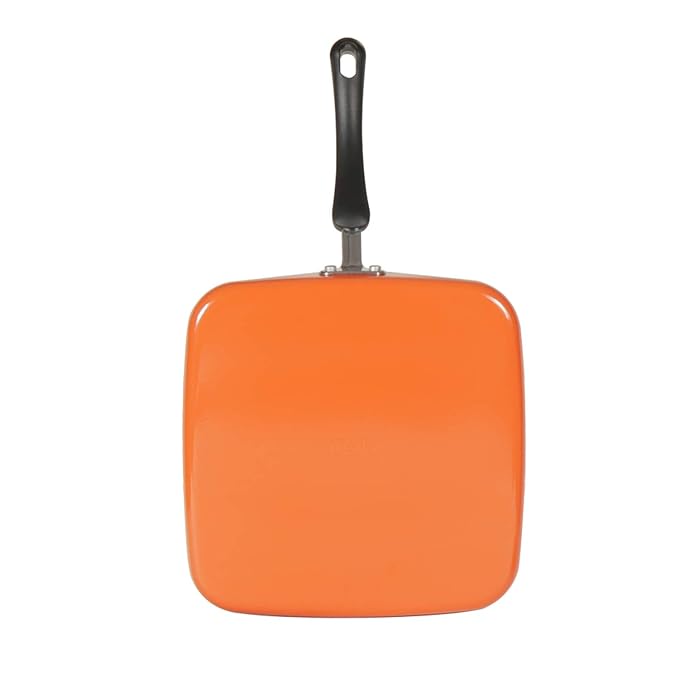 Meyer Non Stick Aluminium Square Tawa 28 cm Orange