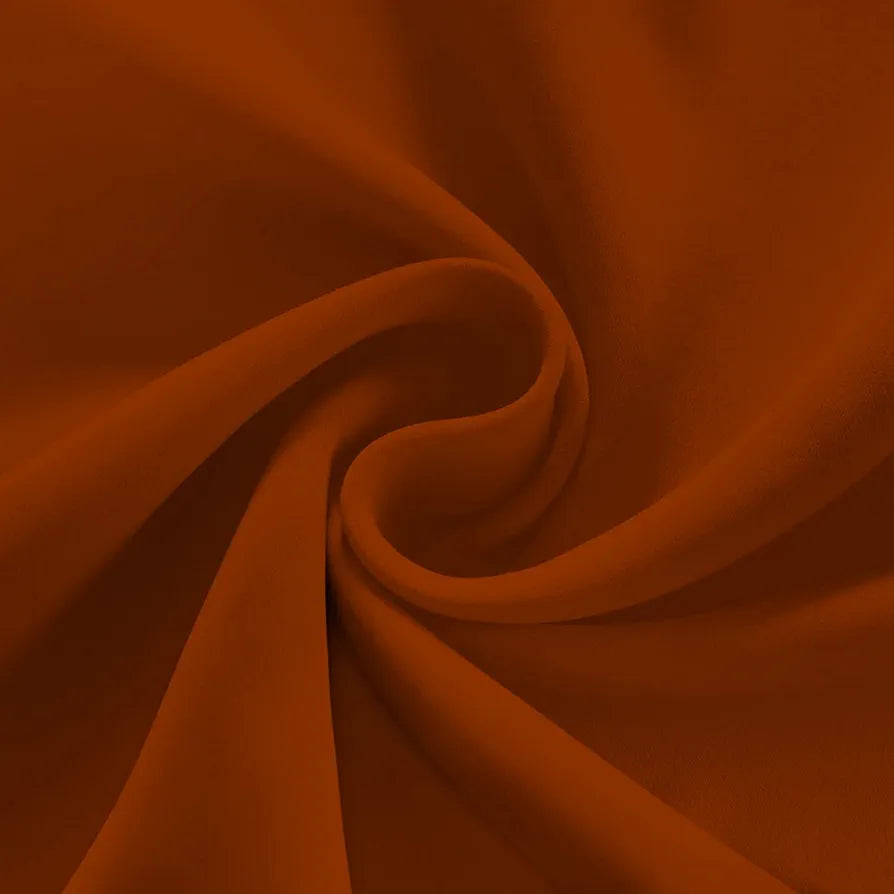 Divine Casa Super Satin Semi Blackout Door Curtains 7 Feet Colour Orange Rust Panels with Curtain Holder Room Darkening (Pack of 2)