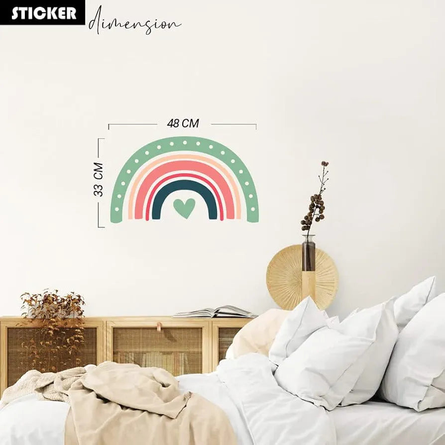 Kotart Colorful Rainbow HD Printed PVC Vinyl Wall Decals/Stickers
