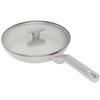 Ember Cookware Arcilla Ceramic Non-stick Egg Pan 20cm | Glass Lid | Matching Handle | Florence Series | Grey