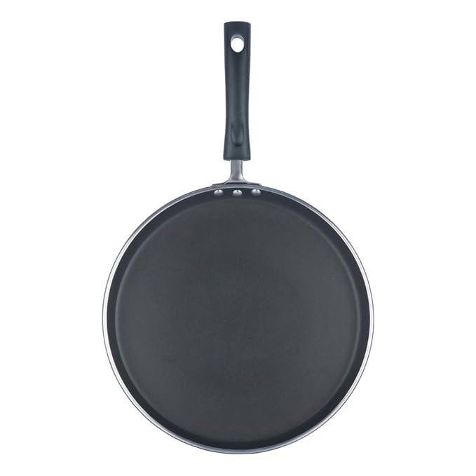 Vinod Zest Aluminium Non Stick Dosa tawa - 30 cm | Flat Bottom Tawa | 5 mm Extra Thick | 3 Layer Ceramic Coating