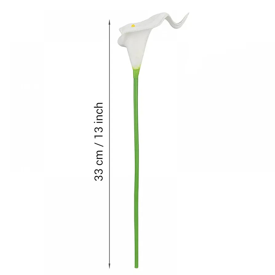 Artificial Calla Lily Flowers Bunch for Vase and Flower Pots Silk 10 Pcs