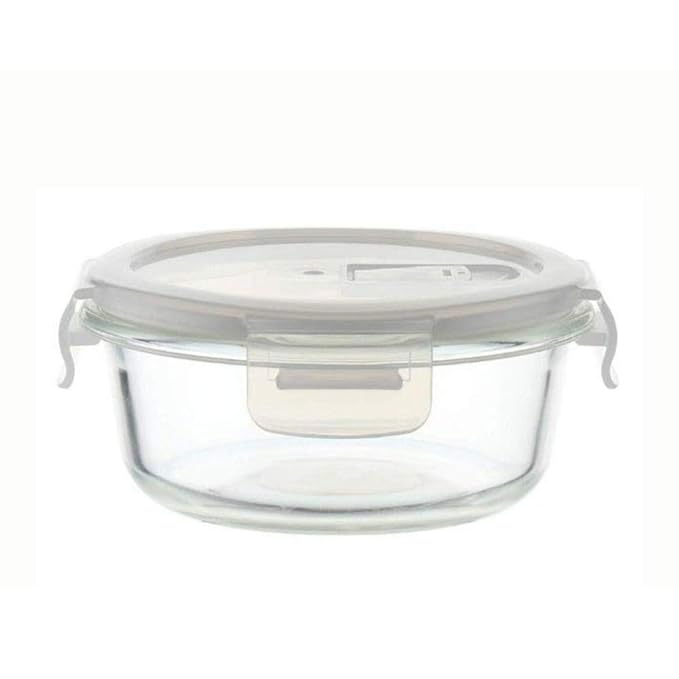 Femora Borosilicate Glass Containers for Kitchen | Storage Box for Kitchen With Air Vent Lid | Set of 1 | 940 Ml