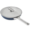 Ember Cookware Arcilla Ceramic Non-stick Egg Pan 20cm | Glass Lid | Stainless Steel Handle | Blue