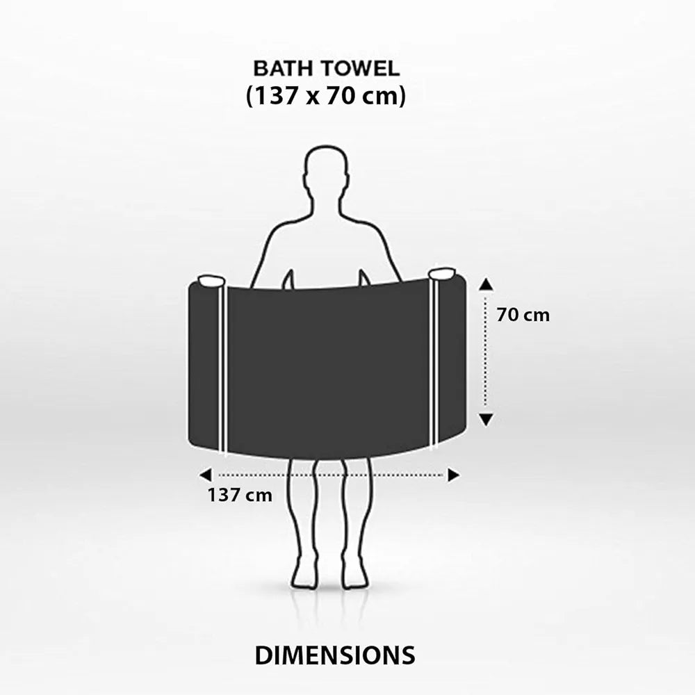 Luxe Home Cotton Bath Towel 450 GSM Quick Dry Large Size Bathroom Towels Colour Grey