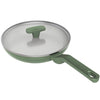Ember Cookware Arcilla Ceramic Non-stick Egg Pan 20cm | Glass Lid | Matching Handle | Florence Series | Green