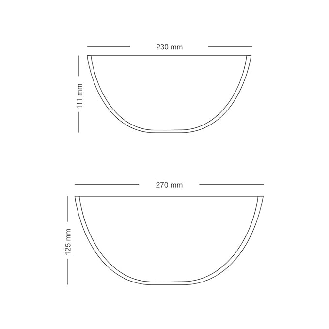 Borosil Glass Mixing & Serving Bowls, Oven & Microwave Safe Bowls | Set of 2