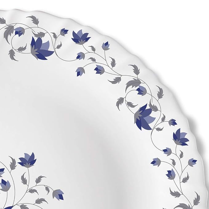 Larah by Borosil Helena Full Plate | Set of 6 | 11 Inch | White